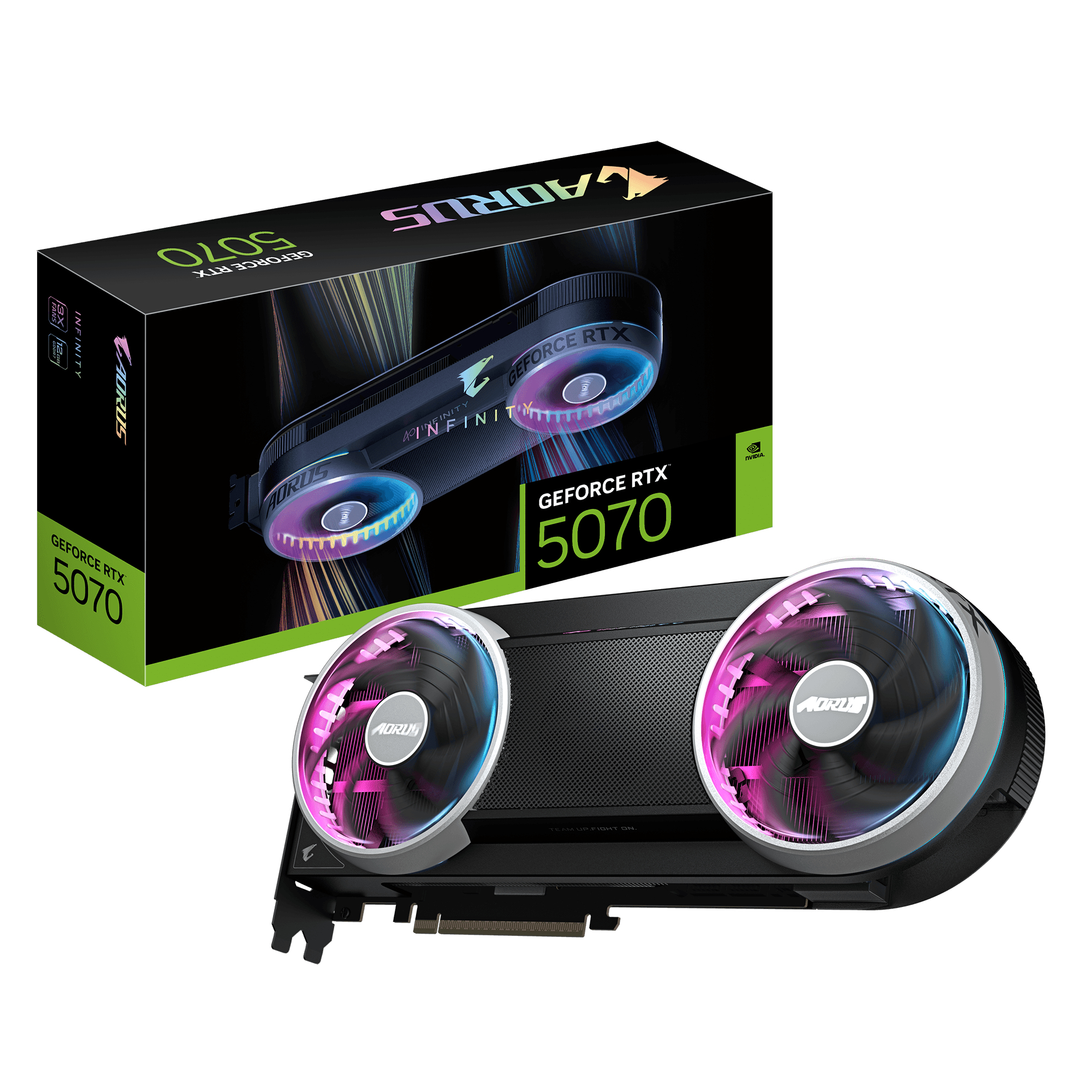 GIGABYTE AORUS GeForce RTX 5070 INFINITY 12G Carte Graphique