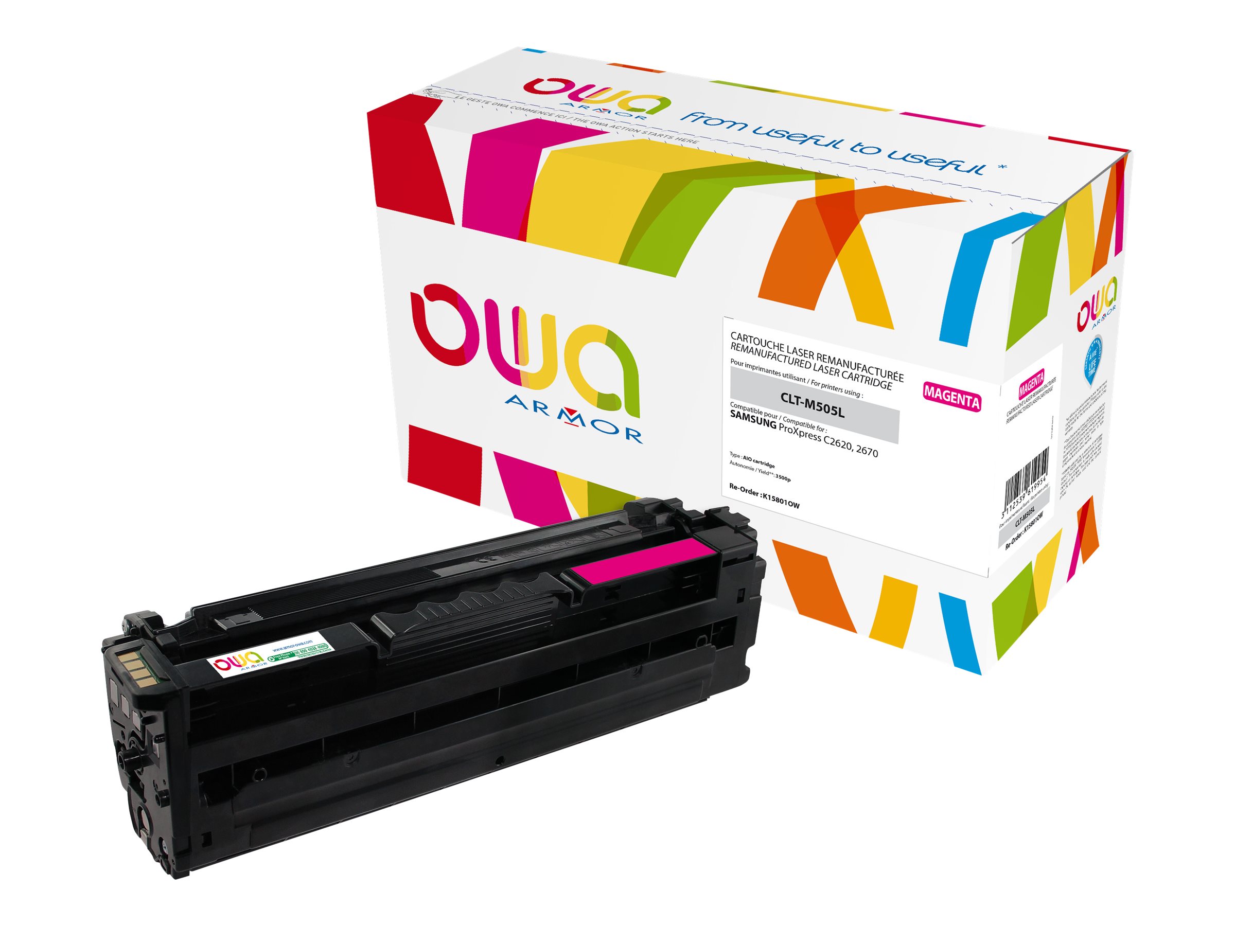 Armor OWA - Magenta - kompatibel - wiederaufbereitet - Tonerpatrone (Alternative zu: Samsung CLT-M505L)
