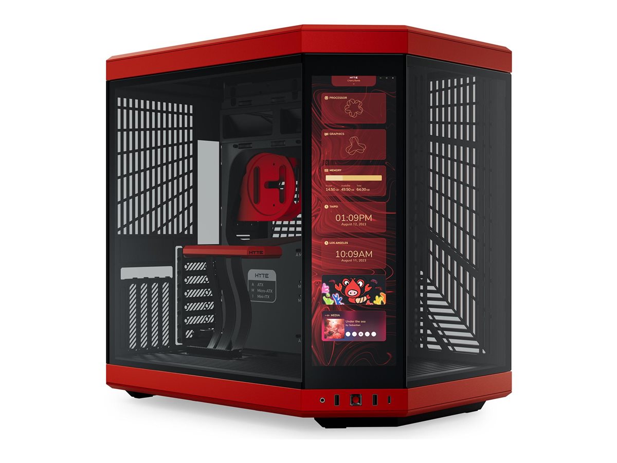 HYTE Y70 Touch rot Tempered Glass Midi Tower Negro, Rojo