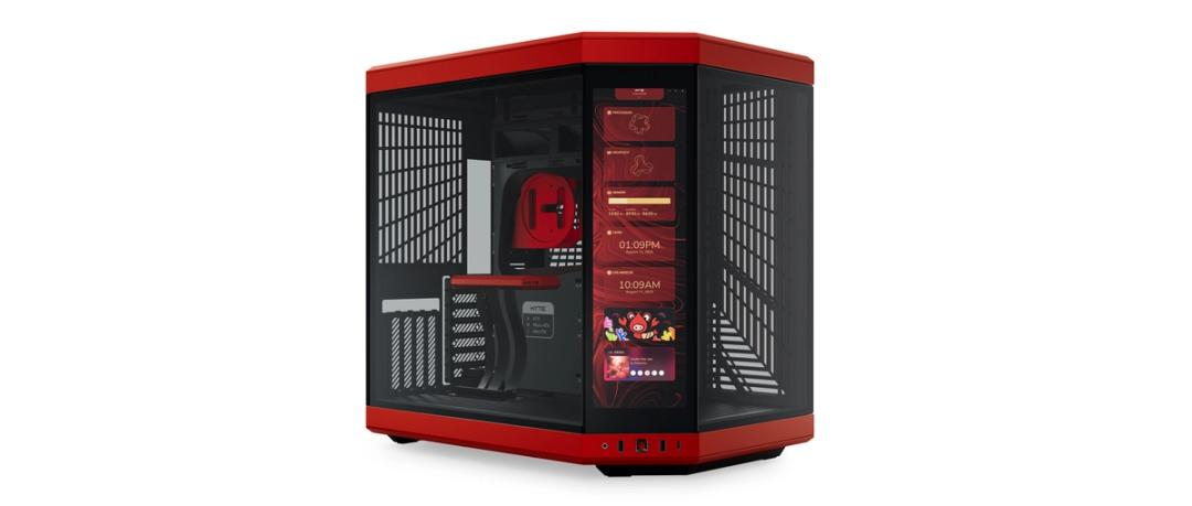 HYTE Y70 Touch rot Tempered Glass Midi Tower Noir, Rouge