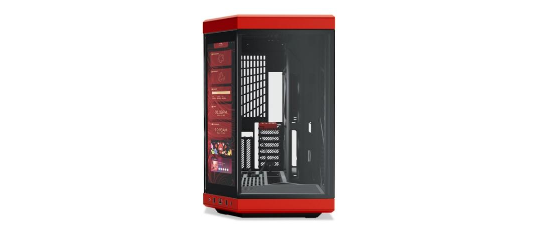 HYTE Y70 Touch rot Tempered Glass Midi Tower Noir, Rouge