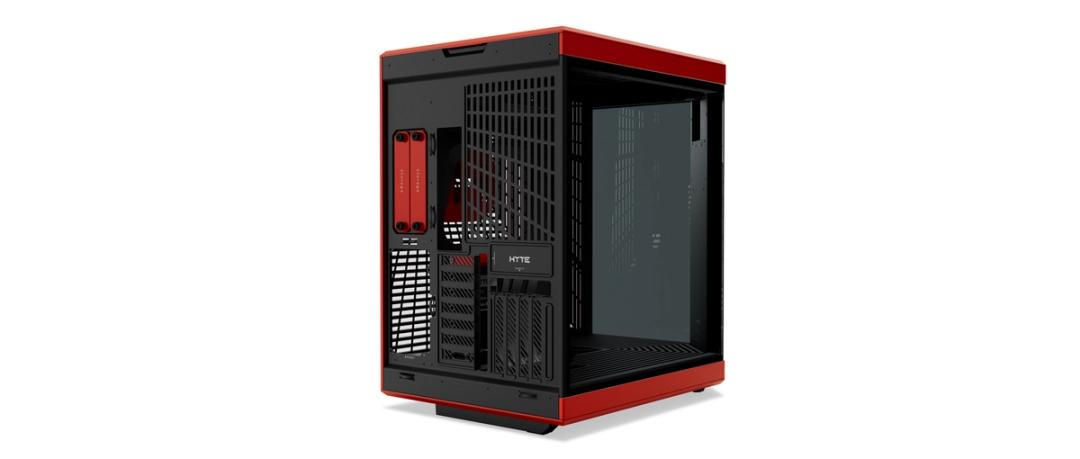 HYTE Y70 Touch rot Tempered Glass Midi Tower Noir, Rouge