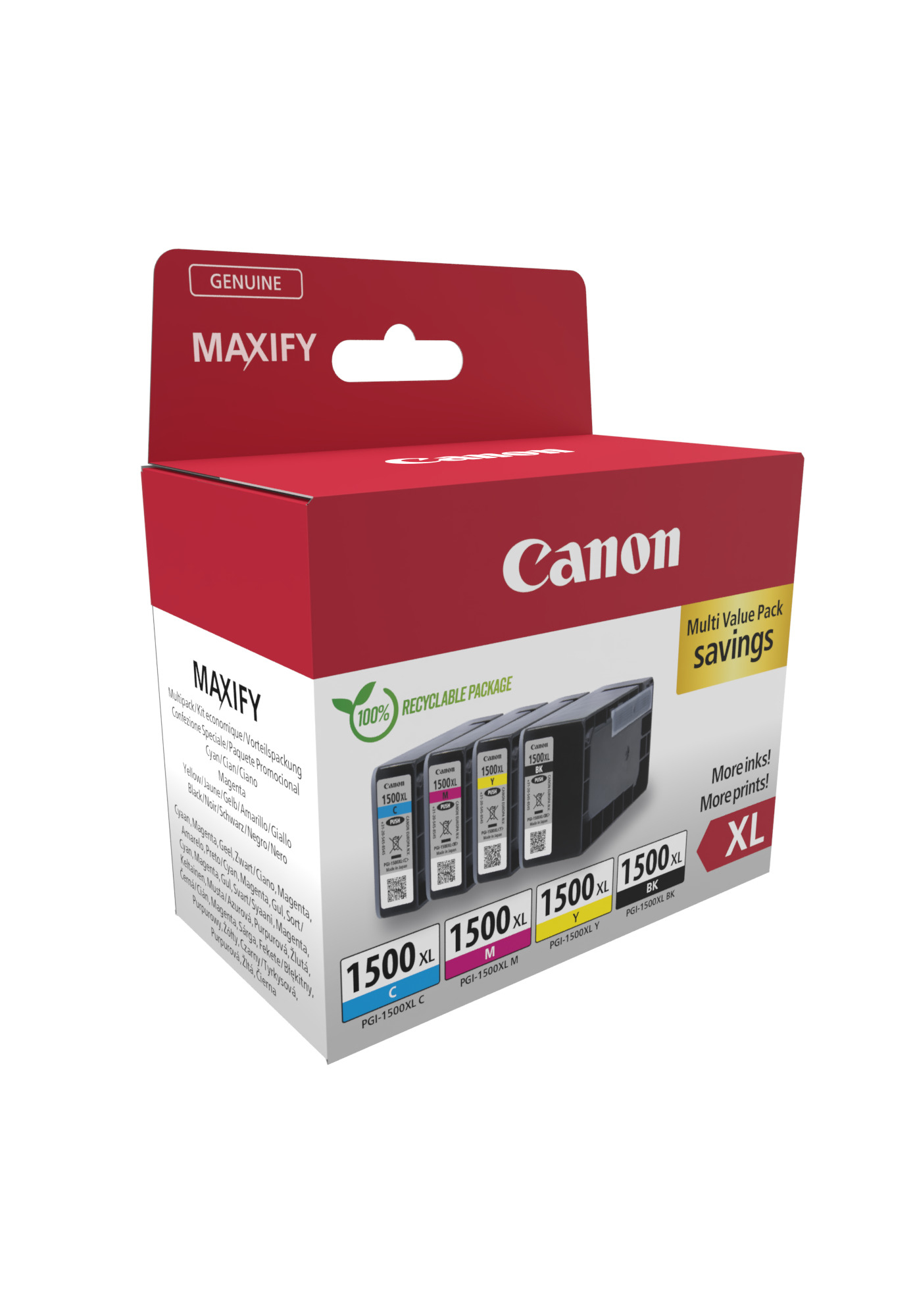 Canon PGI-1500XL Ink Cartridge BK/C/M/Y - Tintenpatrone