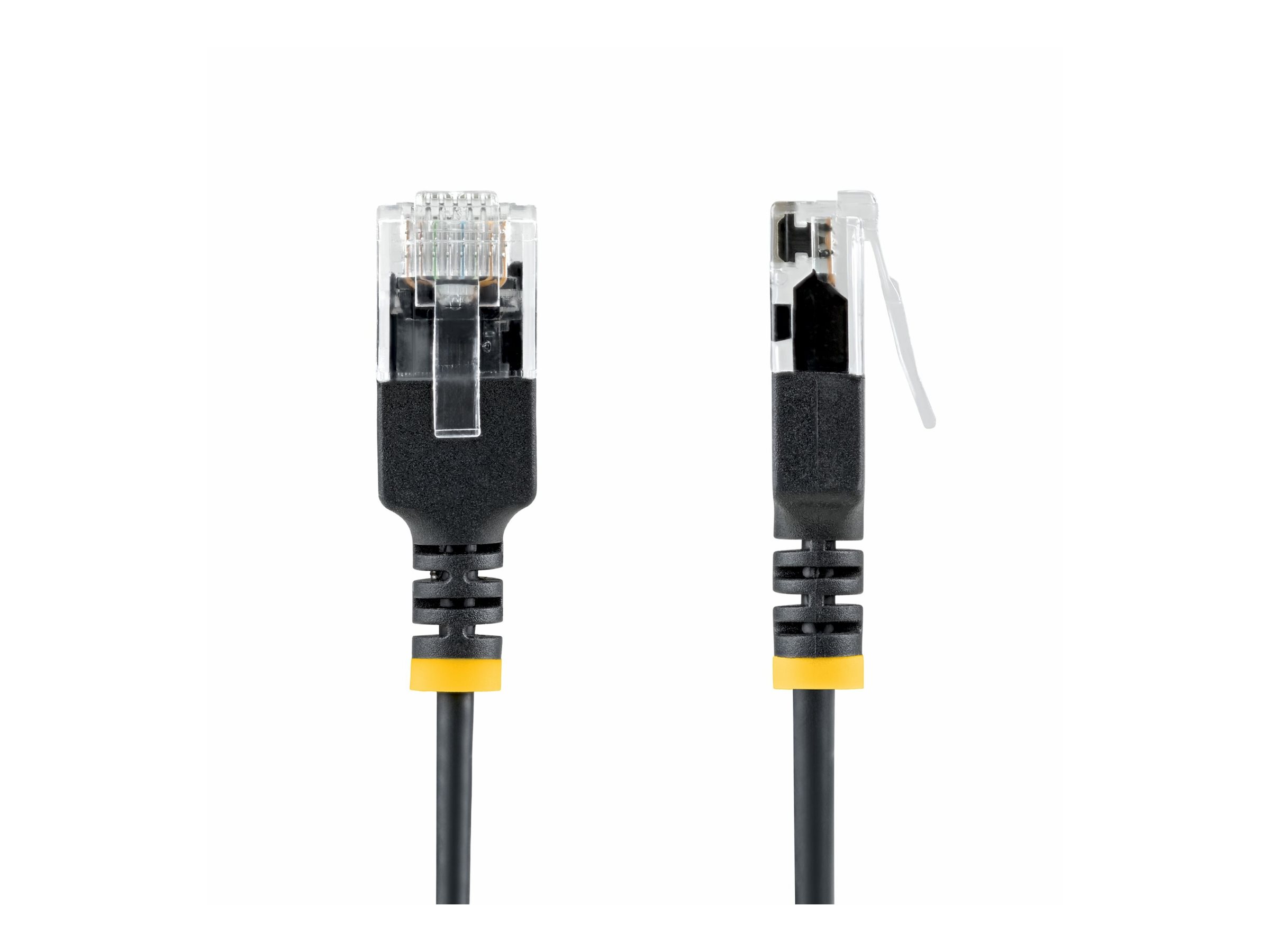 StarTech.com 1.5m Black Ultra Slim Cat6A Ethernet Cable, UTP, Pure Bare Copper Wire, 34AWG Slim RJ45 Network Patch Cord, Individually Tested