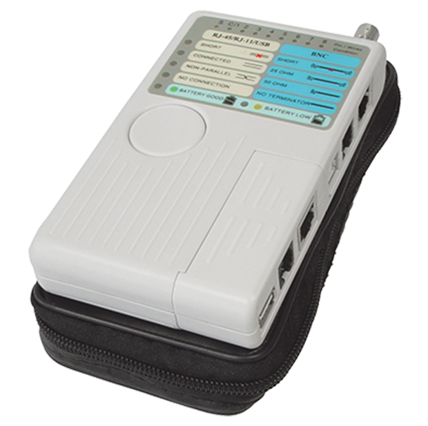 Maxtrack Profi-Netzwerkkabel-Tester Komplettes Messergebnis in 1 Sekunde f�r RJ45 Kabel (geschirmt und ungeschirmt) RJ11, BNC, USB A / B, �berpr�fung der Schaltung und Schirmauflage