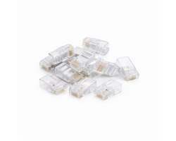 DSIT DANICOM UTP RJ45 CAT5e Pass Through Netzwerkstecker - f�r flexible und starrleiter