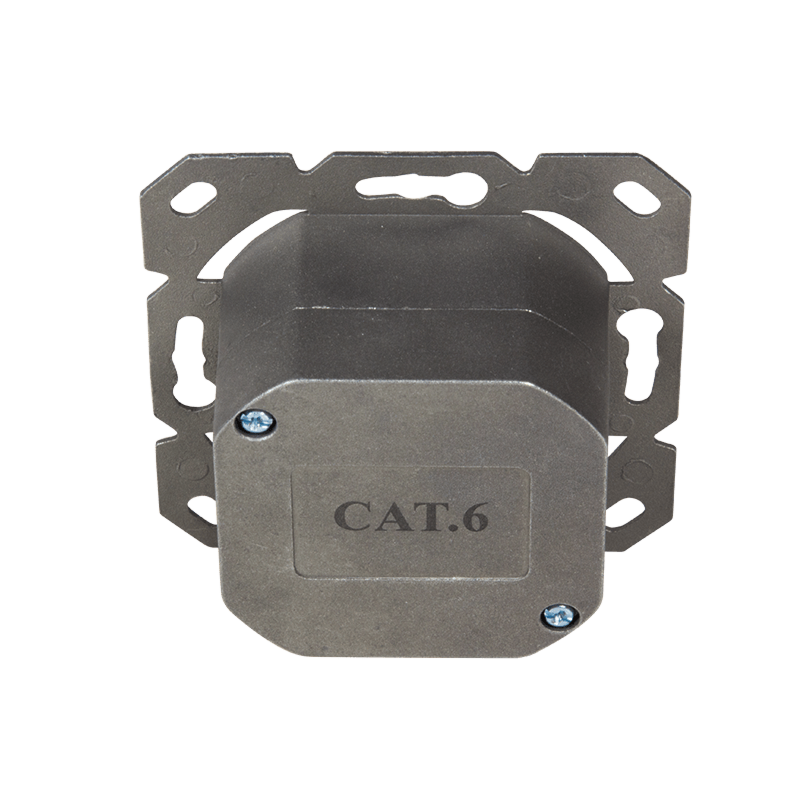 DSIT Dose Unterputz Cat. 6/ Class E zweifach, geschirmt, 2 x RJ45 Elfenbein
