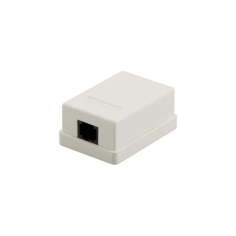DSIT Dose Aufputz Cat. 5/ Class E einfach, ungeschirmt, 1 x 45RJ, Elfenbein