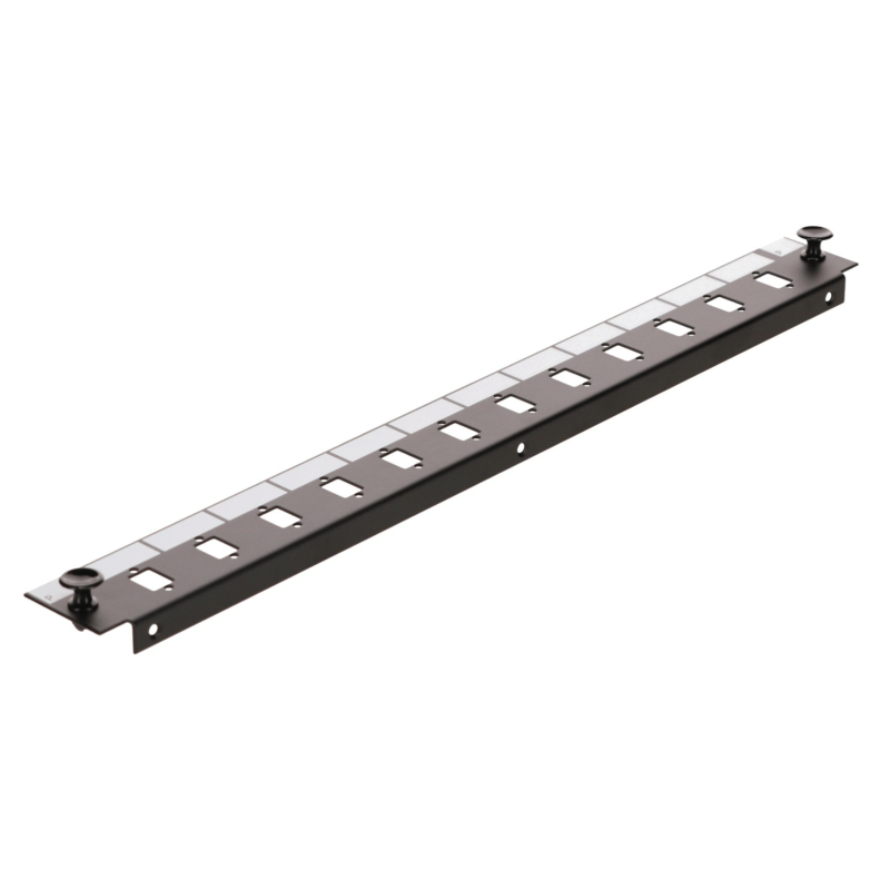 DSIT Frontplatte LC/SC 12-Port schwarz Duplex/Simplex, geeignet f�r universelle Glasfaserablage