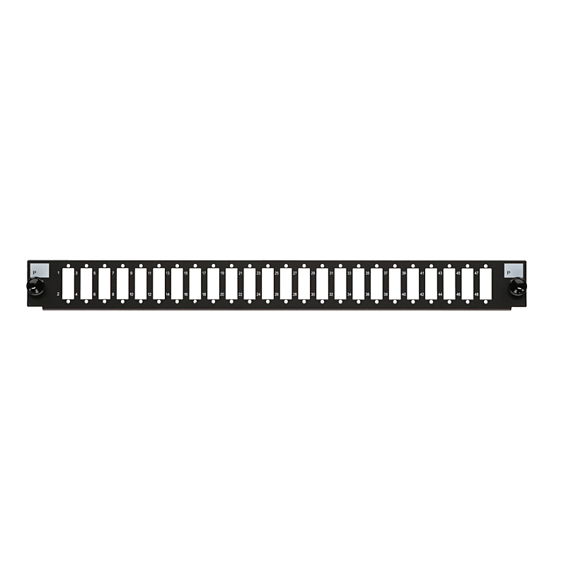 DSIT Frontplatte LC/SC 24-Port schwarz Quad/Duplex, geeignet f�r universelle Glasfaserablage