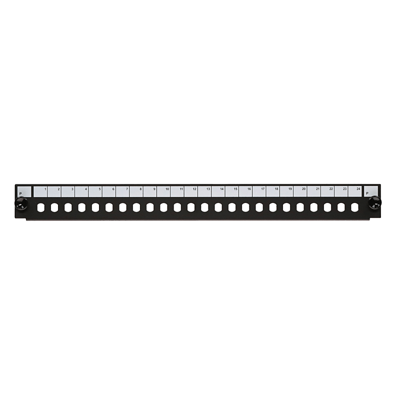 DSIT Frontplatte ST 24-Port schwarz Simplex, geeignet f�r universelle Glasfaserablage