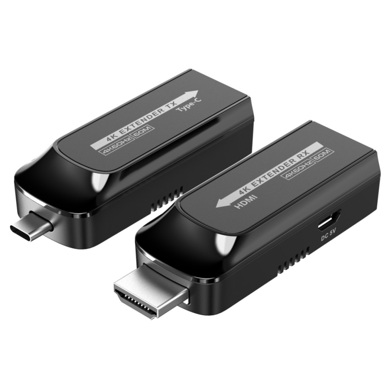 EFB Elektronik Techly USB-C auf HDMI 4k 120Hz Extender�ber Cat.6/6A/7-Kabel 60m - Kabel - Digital/Daten