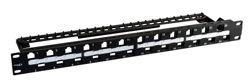 EFB Elektronik Verteilerfeld 19 1HE 24-Port versetzt ANEXT optimiert schwarz