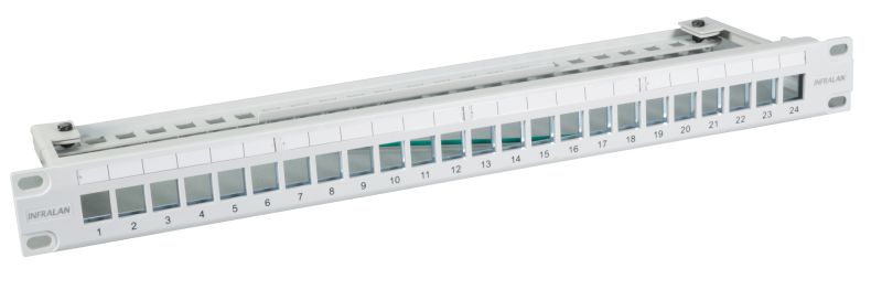 EFB Elektronik Verteilerfeld 19 24-Port 1HE f�r Keystone Module RAL9005