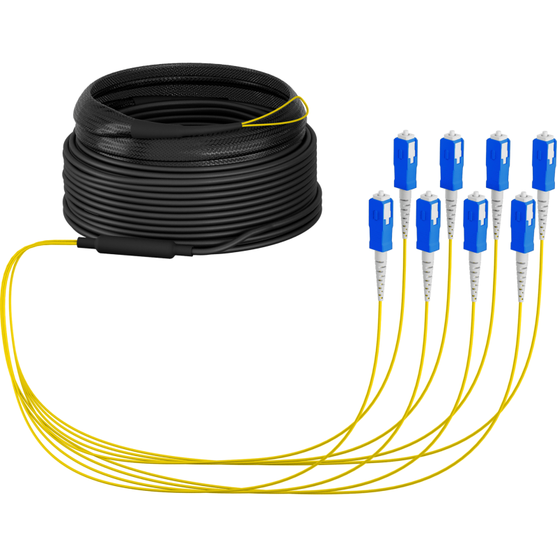 EFB Elektronik Trunkkabel U-DQ ZN BH OS2 8E 1x8 SC-SC 10m Dca LSZH - Kabel - 10 m