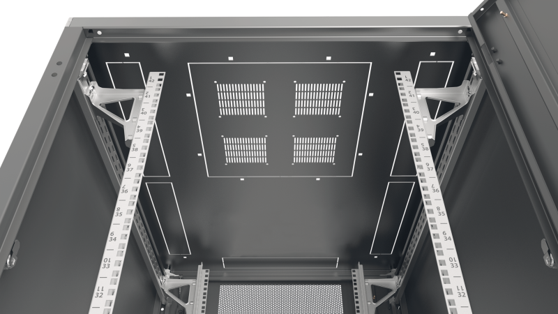 EFB Elektronik Serverschrank PRO 33HE 800x800 mm RAL9005 Front- r�cktuer 1-teilig perforiert
