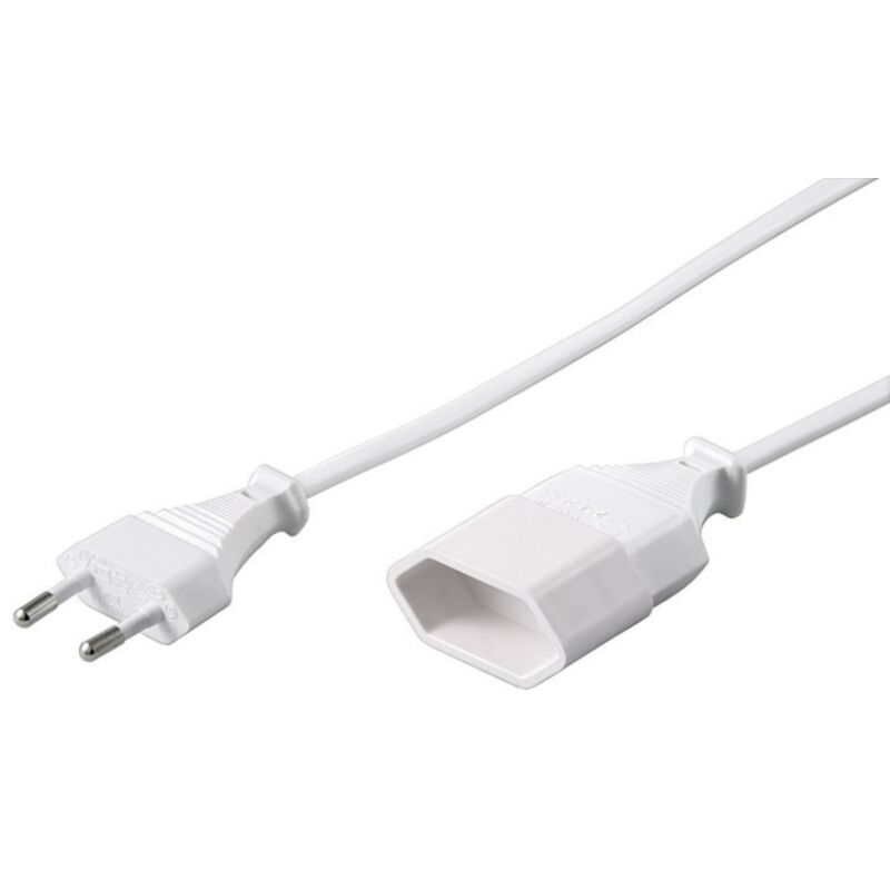 DSIT Stromkabel mit Eurostecker und Eurobuchse Wei� - 3 Meter