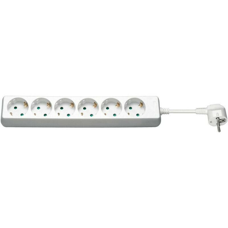 DSIT Steckdosenleiste - 6x Schutzkontakt - Wei� - 1,5 Meter