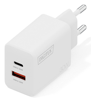 DIGITUS USB GaN Charger 30W 1x USB-C USB-A Ladeger�t 30W