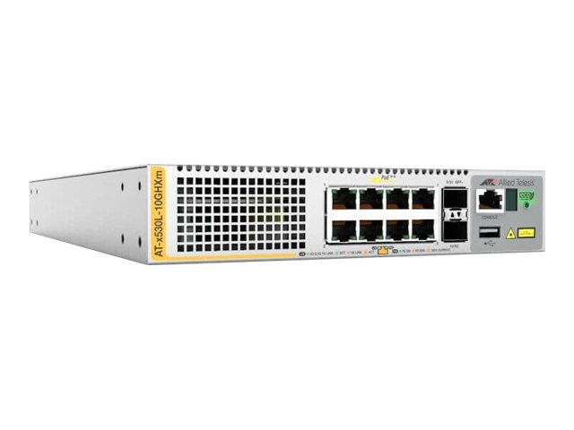 Allied Telesis AT-X530L-10GHXM-50 Managed L3 5G Ethernet (100/1000/5000) Power over Ethernet (PoE) Grey