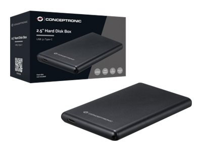 Conceptronic HDE02B contenitore di unit di archiviazione Box esterno HDD Nero 2.5