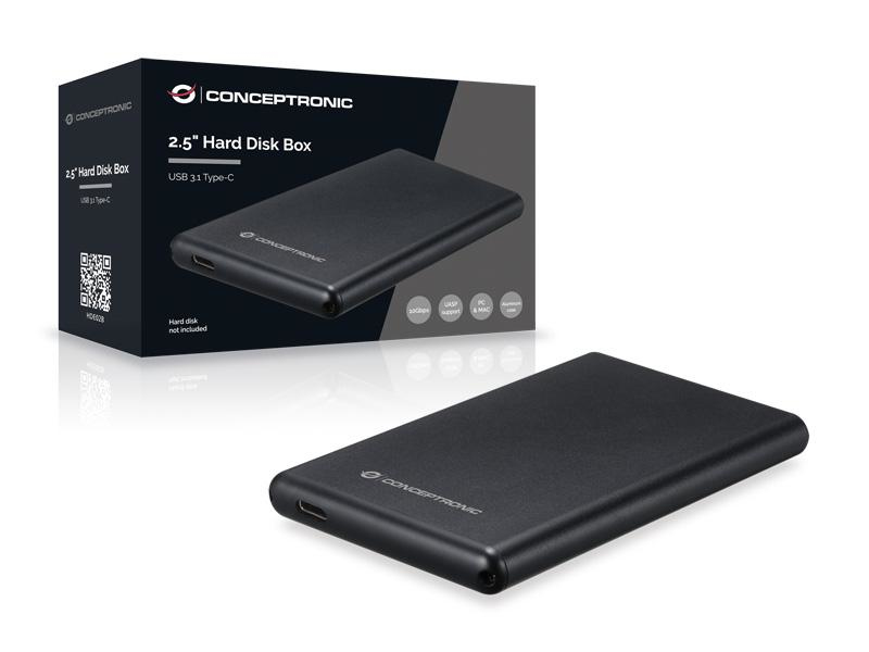 Conceptronic HDE02B caja para disco duro externo Caja de disco duro (HDD) Negro 2.5