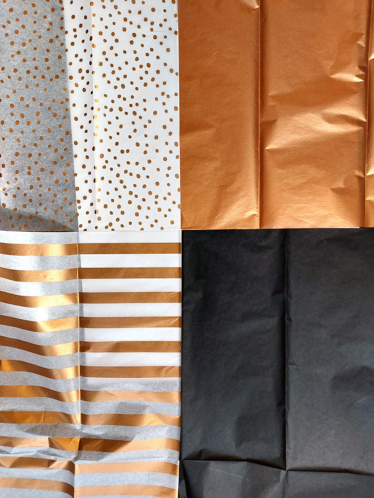 Artoz Papier Seidenpapier sortiert kupfer/schwarz/weiss 50.0 x 70.0 cm