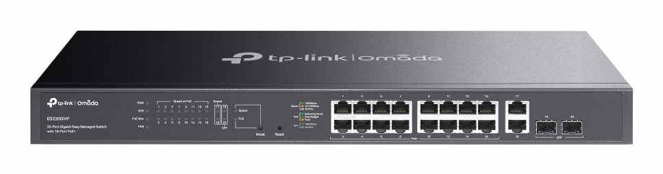 TP-LINK Omada ES220GMP V1.6 - Switch - managed - 16 x 10/100/1000 (PoE+)