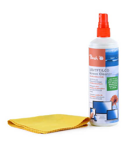 Peach PA104 kit per la pulizia Universale Spruzzo e panno asciutto per la pulizia dellapparecchiatura 250 ml