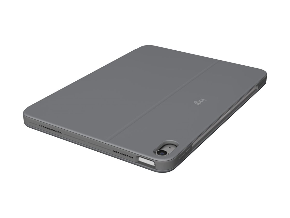 Logitech Combo Touch - Tastatur und Foliohlle - mit Trackpad - hintergrundbeleuchtet - Apple Smart connector - QWERTY - GB - Oxford Gray - fr Apple 13-inch iPad Air (M2)