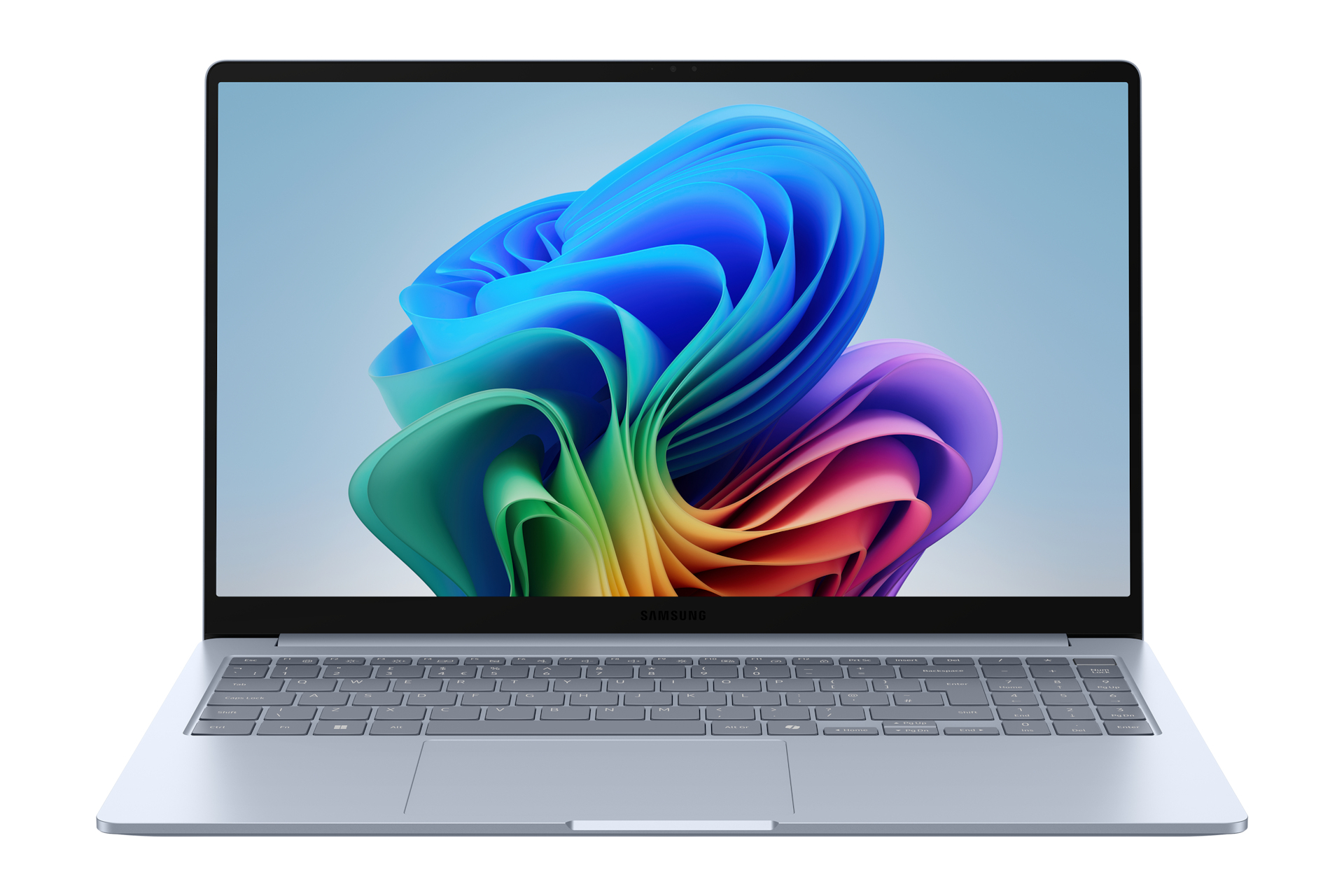 Samsung Galaxy Book4 Edge NP750XQB-KA2DE laptop Copilot+ PC Snapdragon X1-26-100 Ordinateur portable 39,6 cm (15.6) Full HD 16 Go LPDDR5x-SDRAM 512 Go eUFS Wi-Fi 7 (802.11be) Windows 11 Home Allemand Bleu