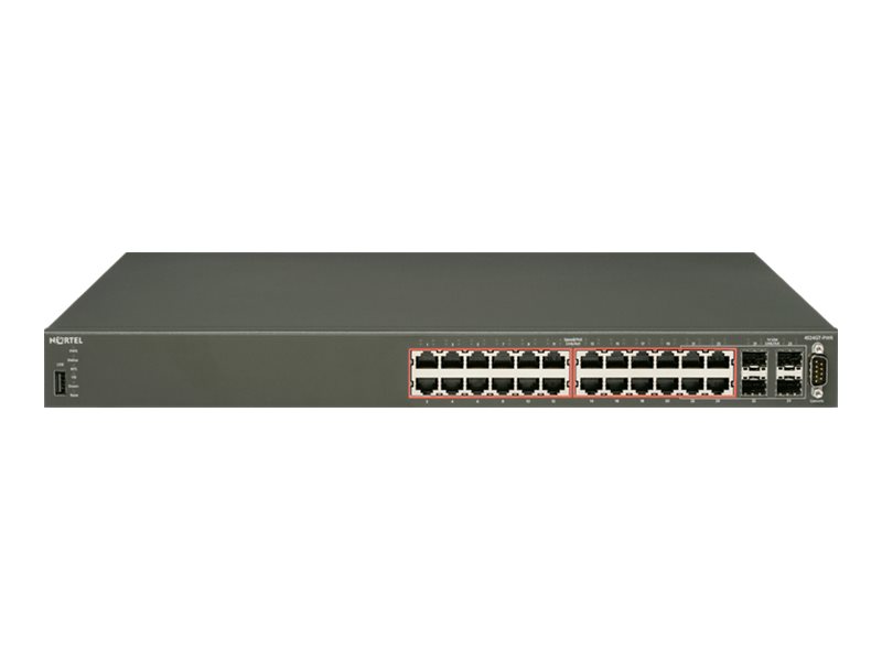 Avaya Ethernet Routing Switch 4524GT-PWR - Switch - managed - 24 x 10/100/1000 (PoE)