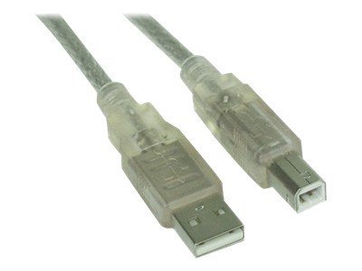 InLine 34510T cble USB 1 m USB A USB B Transparent