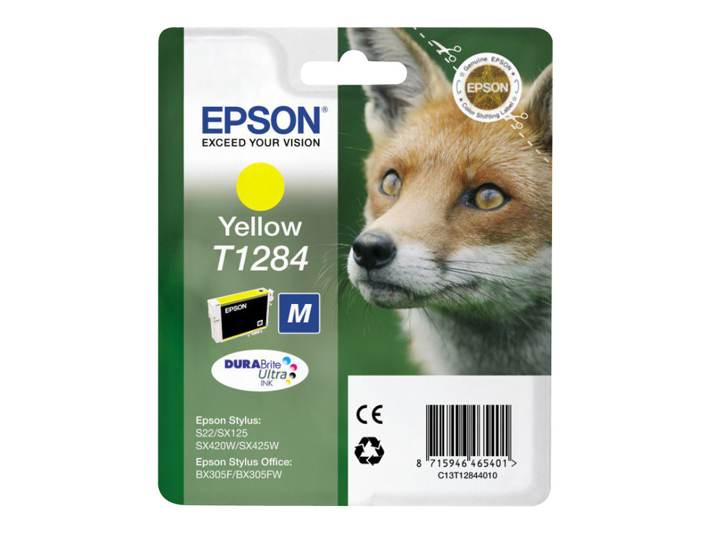 Epson Fox Singlepack Yellow T1284 DURABrite Ultra Ink