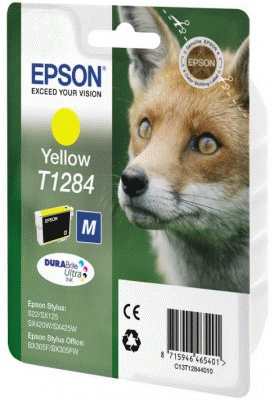Epson Fox Singlepack Yellow T1284 DURABrite Ultra Ink