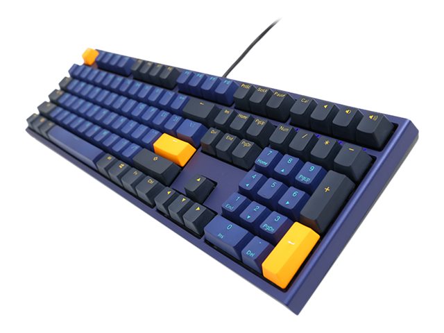 Ducky One 2 Horizon clavier USB Allemand Noir, Bleu, Jaune