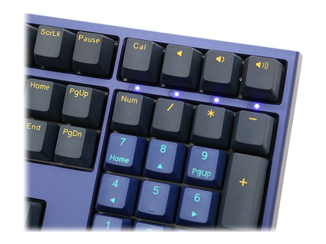 Ducky One 2 Horizon clavier USB Allemand Noir, Bleu, Jaune