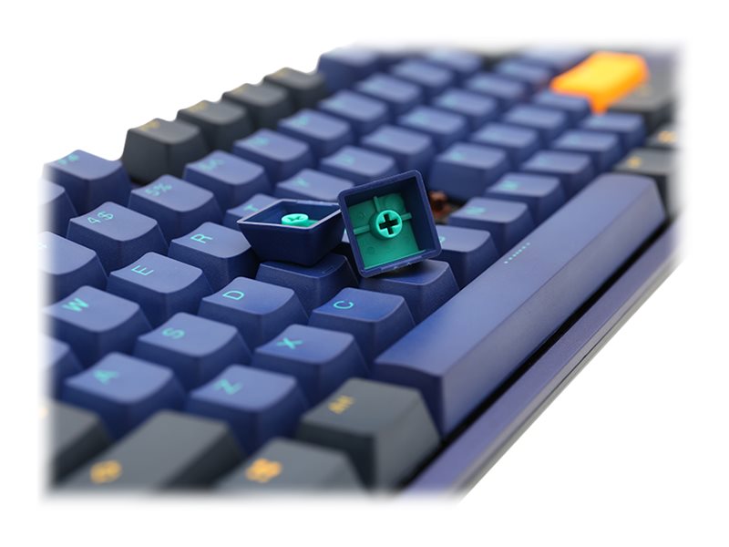 Ducky One 2 Horizon clavier USB Allemand Noir, Bleu, Jaune