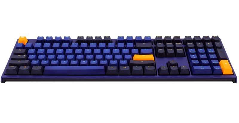 Ducky One 2 Horizon clavier USB Allemand Noir, Bleu, Jaune