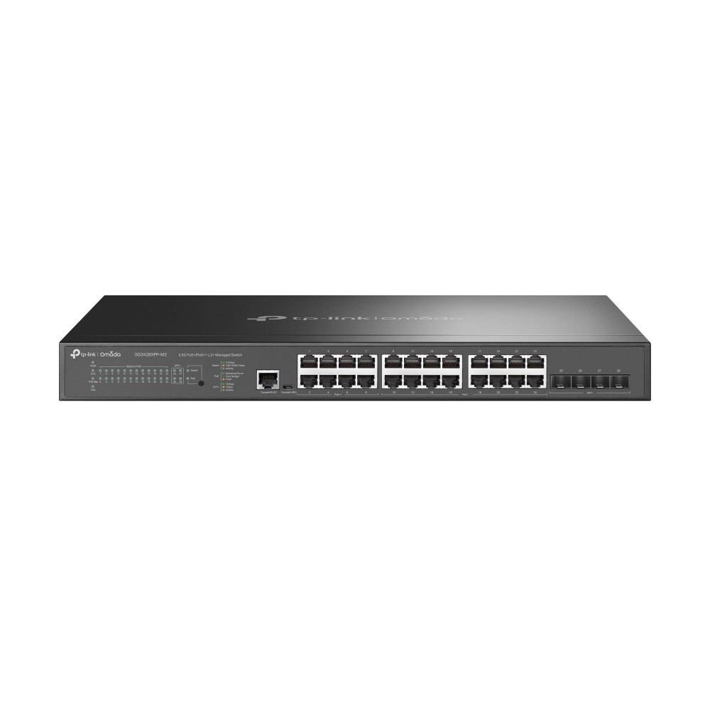 TP-Link Omada SG3428XPP-M2 commutateur r�seau G�r� L2+ 2.5G Ethernet (100/1000/2500) Connexion Ethernet, supportant lalimentation via ce port (PoE) 1U Noir