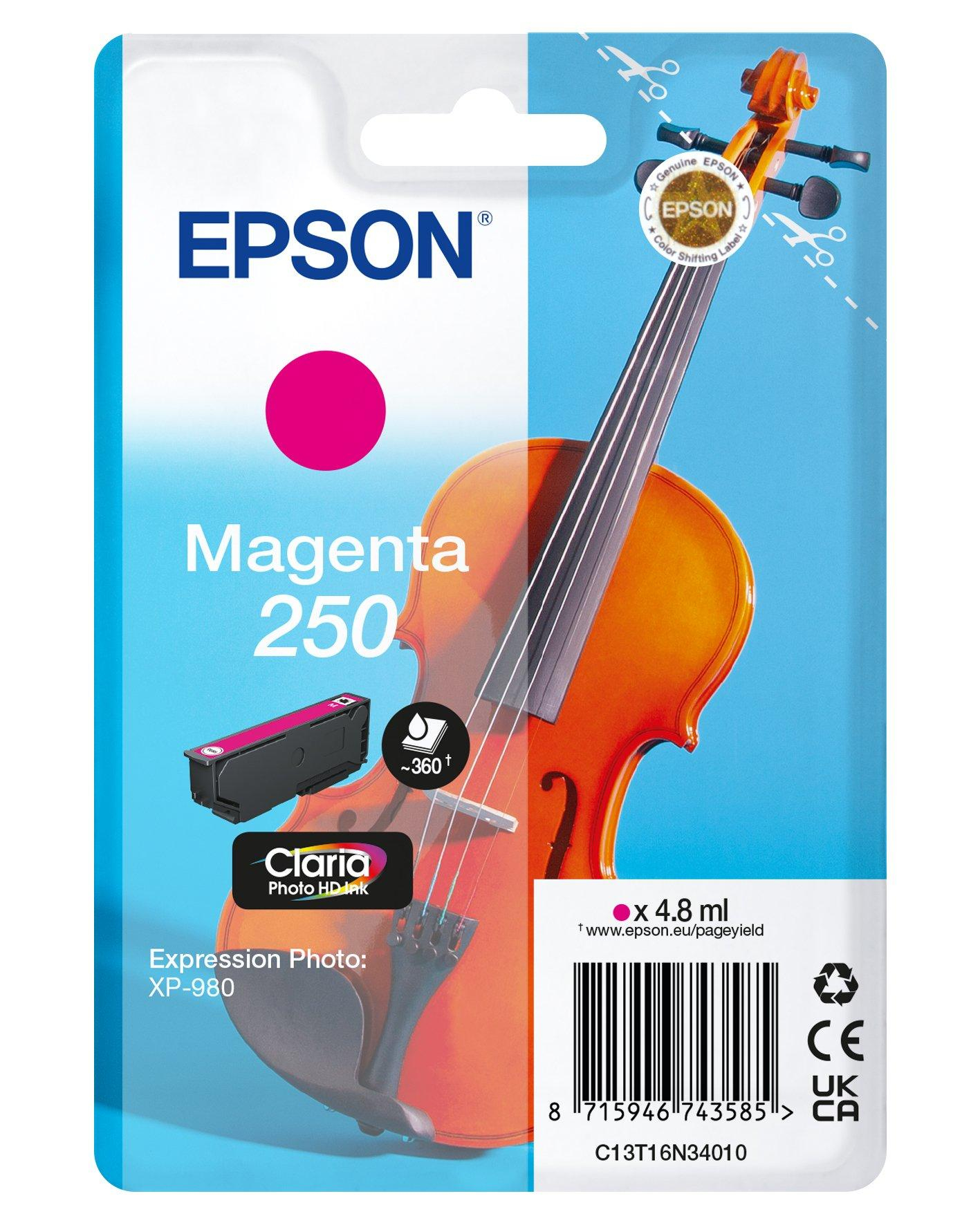 Epson 250 Violin Claria Photo HD cartouche dencre 1 pi�ce(s) Original Magenta