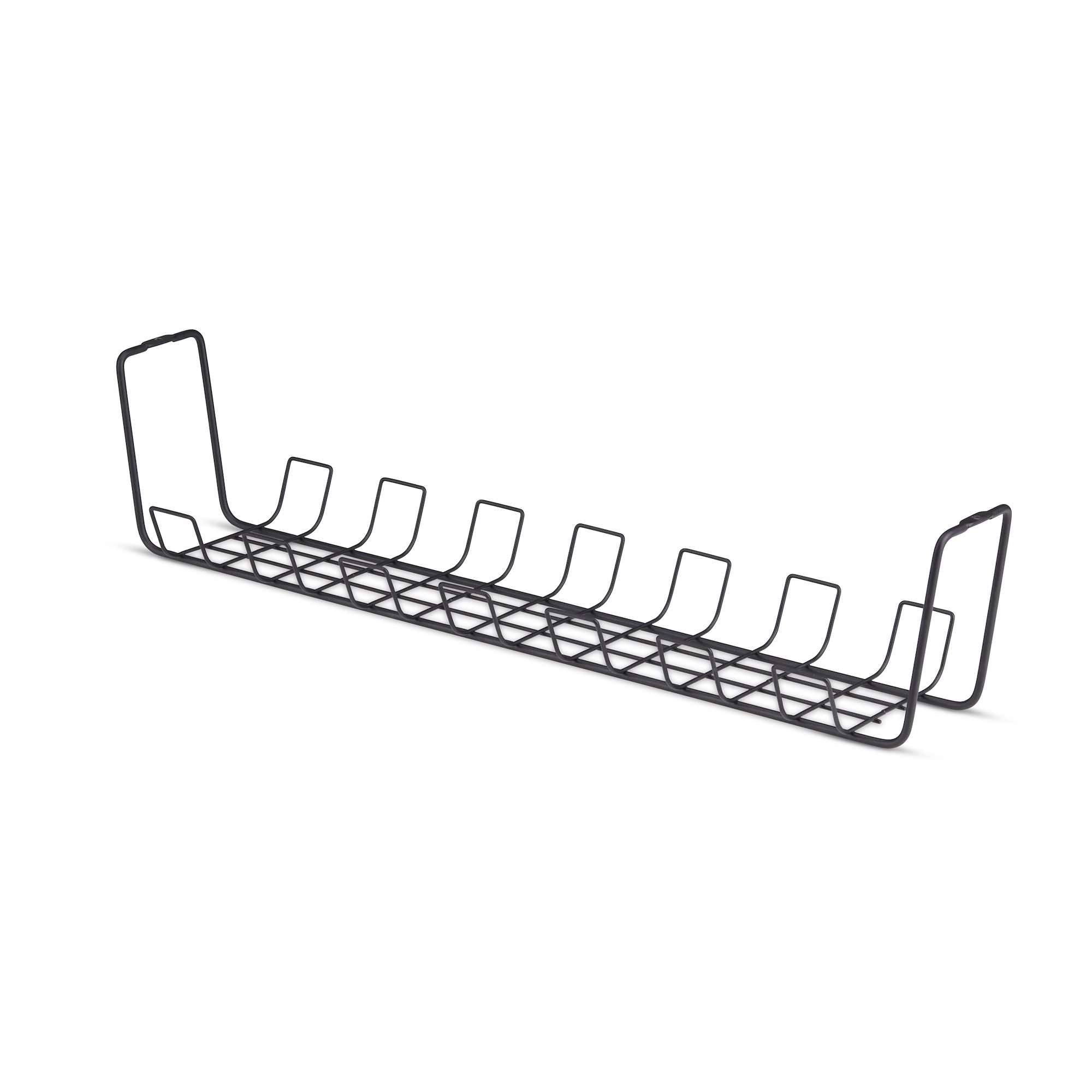 StarTech.com Bac de Rangement de C�bles sous Bureau, Longueur 61,5cm, Organiseur de C�bles M�tallique de Type Panier, Installation � Visser, Support pour Multiprise, M�tal, Noir, TAA