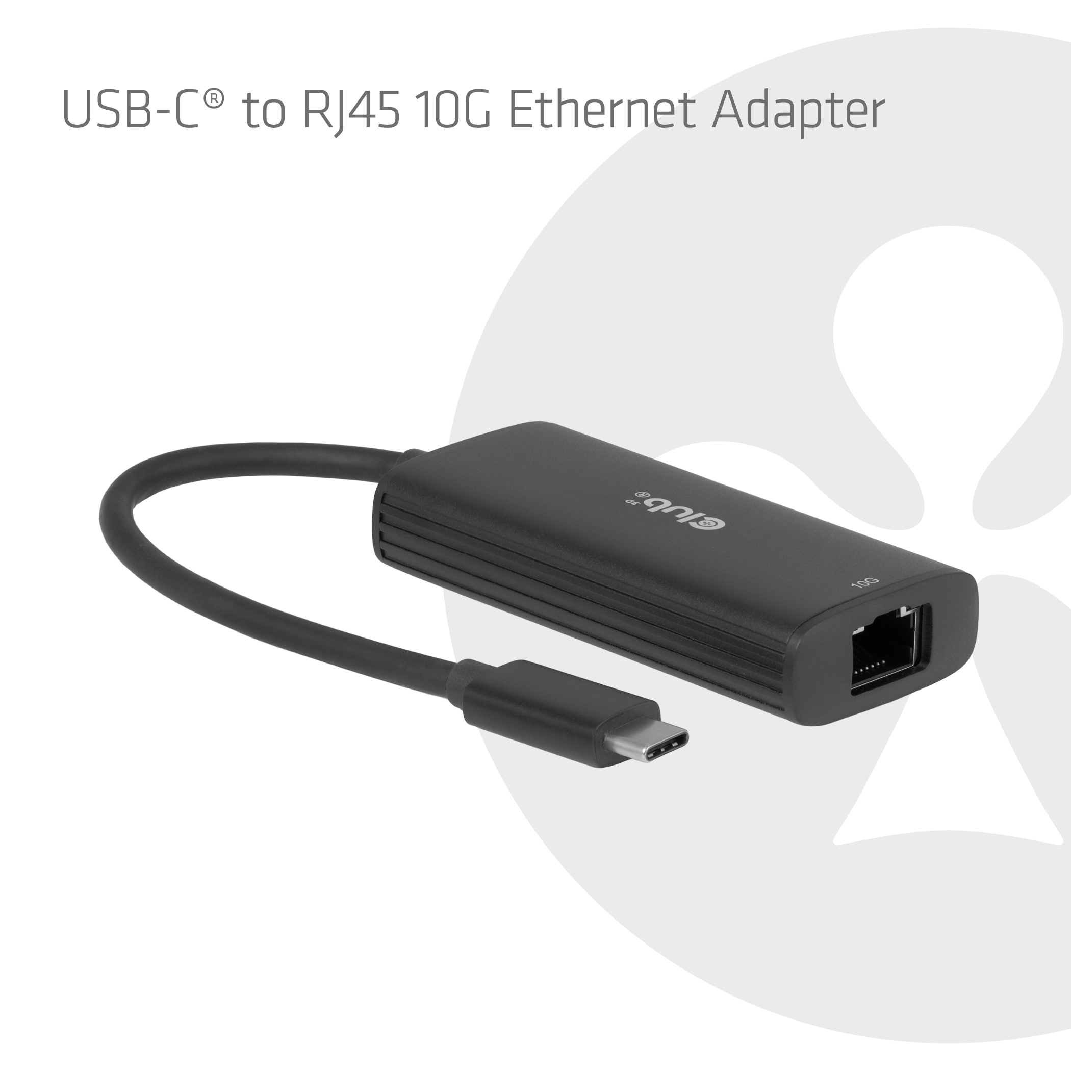 CLUB3D Adaptador USB-C� a RJ45 Ethernet 10G M/F