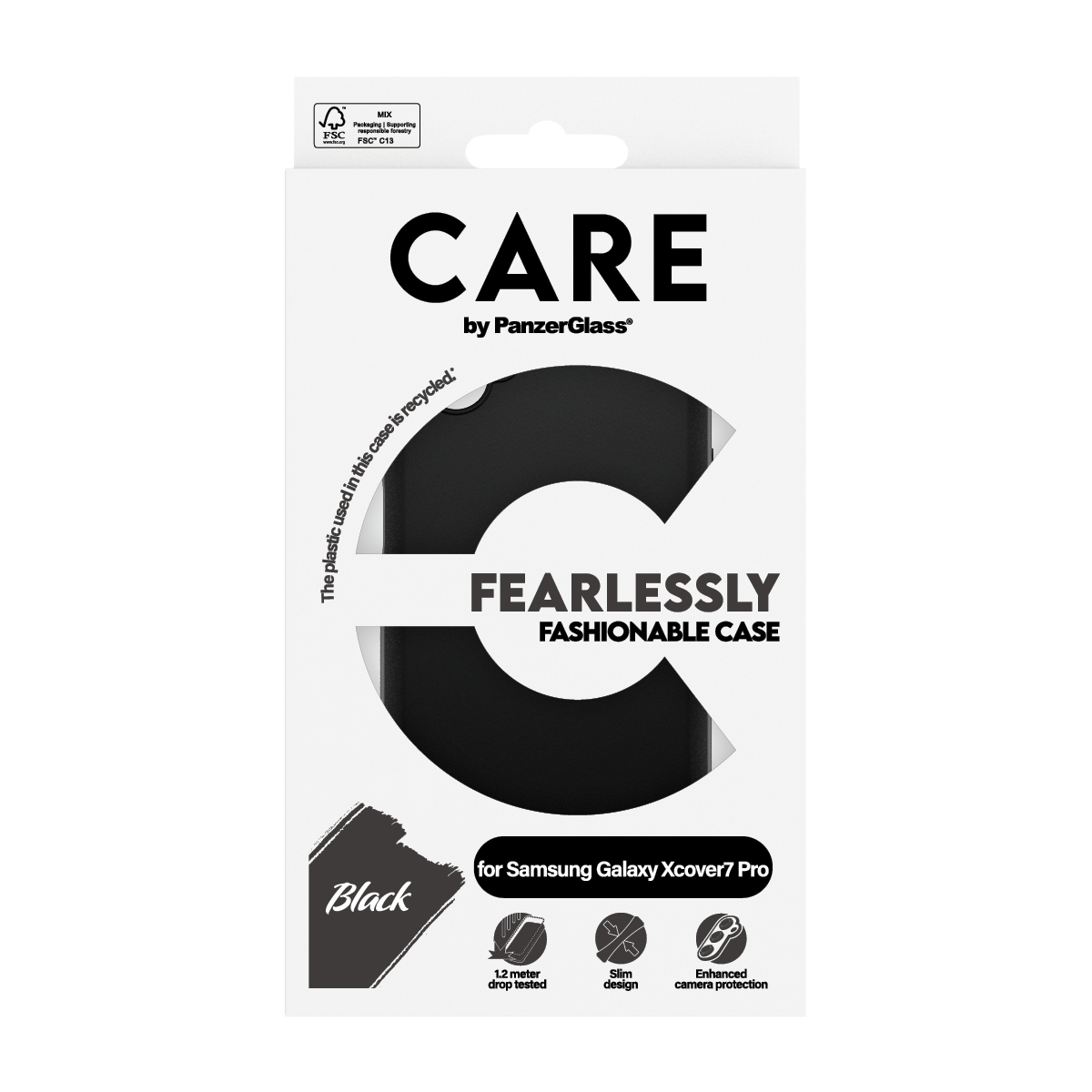 PanzerGlass CARE by � TPU Case Black Samsung Galaxy Xcover7 Pro 5G custodia per cellulare Cover Nero