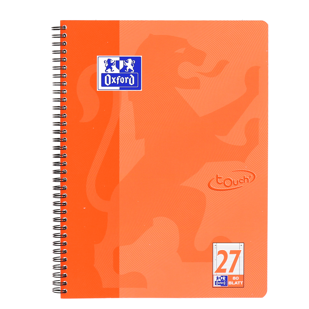 Oxford TOUCH writing notebook A4+ 80 sheets Coral