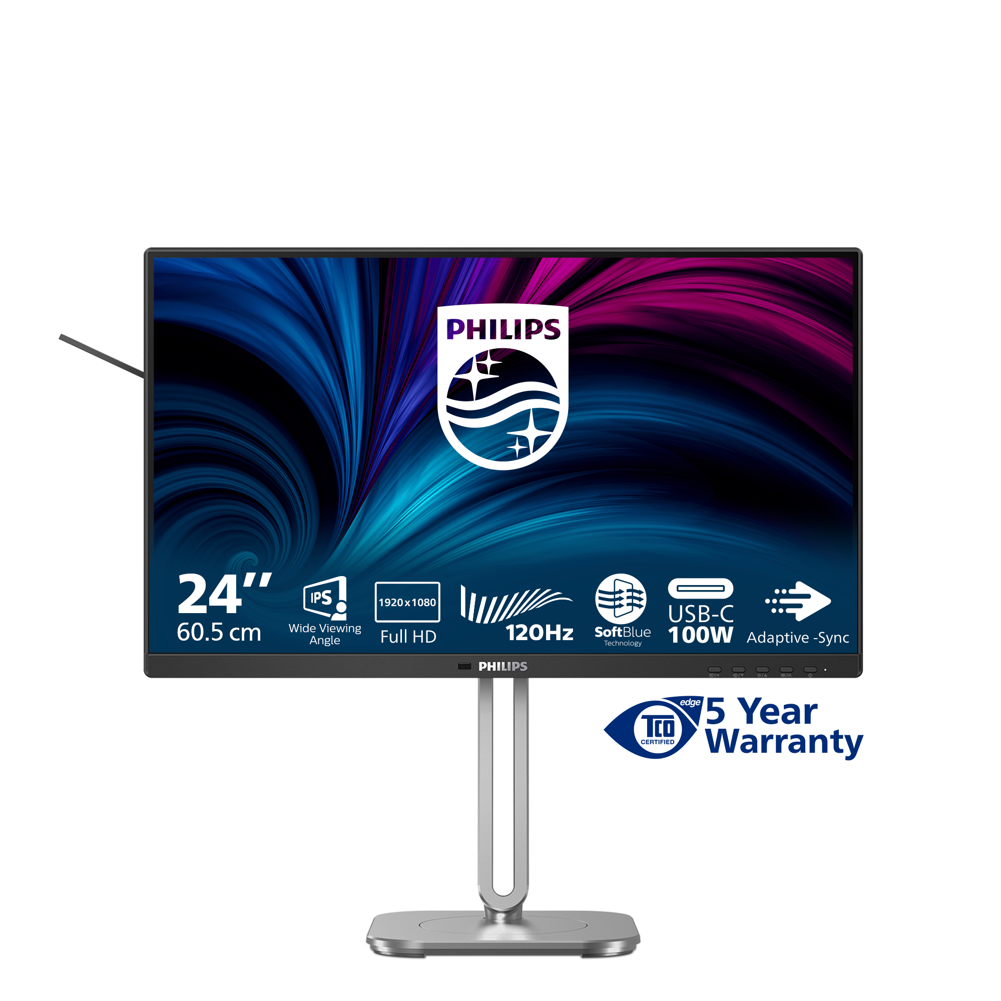Philips 4000 series 24B2U4301/00 pantalla para PC 60,5 cm (23.8) 1920 x 1080 Pixeles Full HD LCD Gris