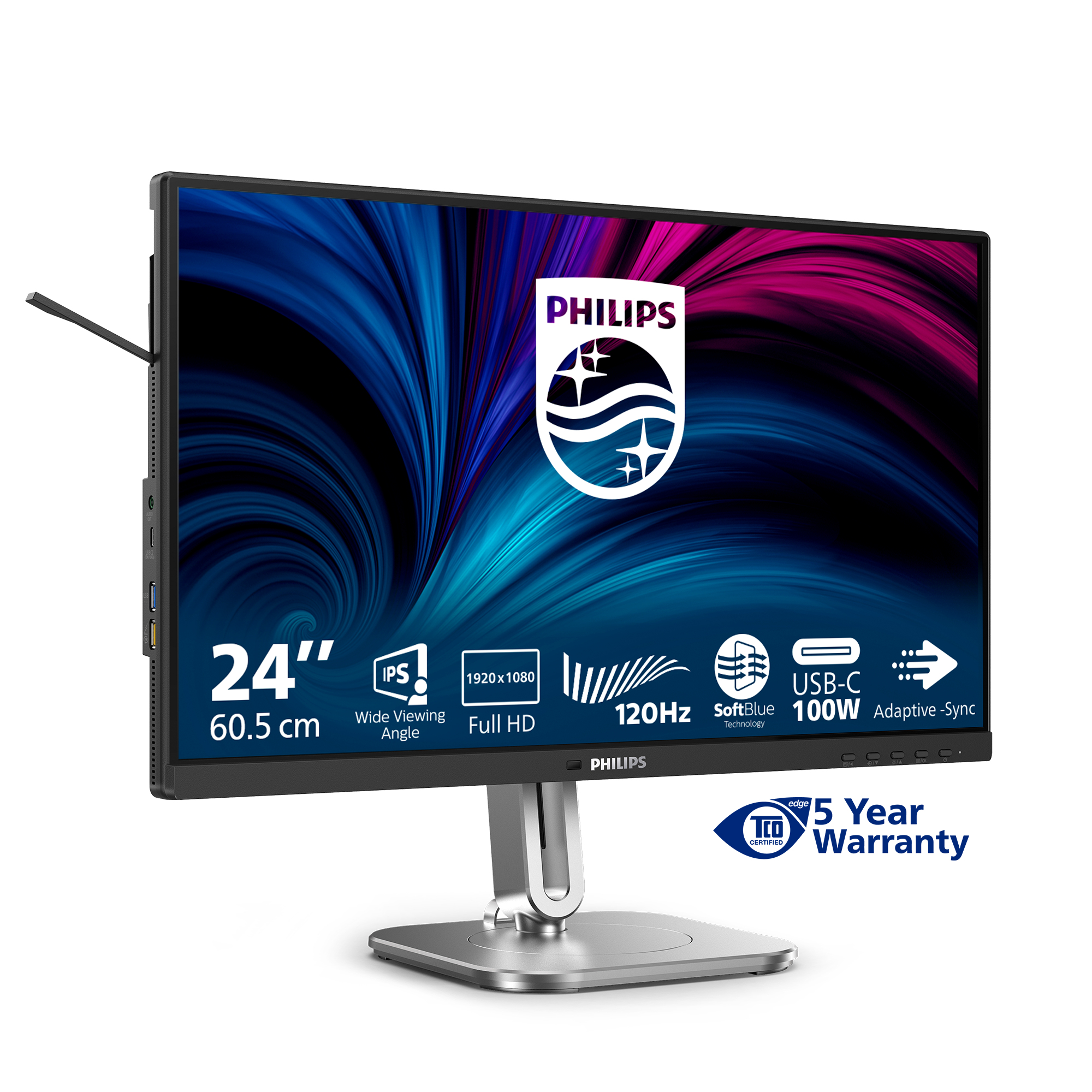 Philips 4000 series 24B2U4301/00 pantalla para PC 60,5 cm (23.8) 1920 x 1080 Pixeles Full HD LCD Gris