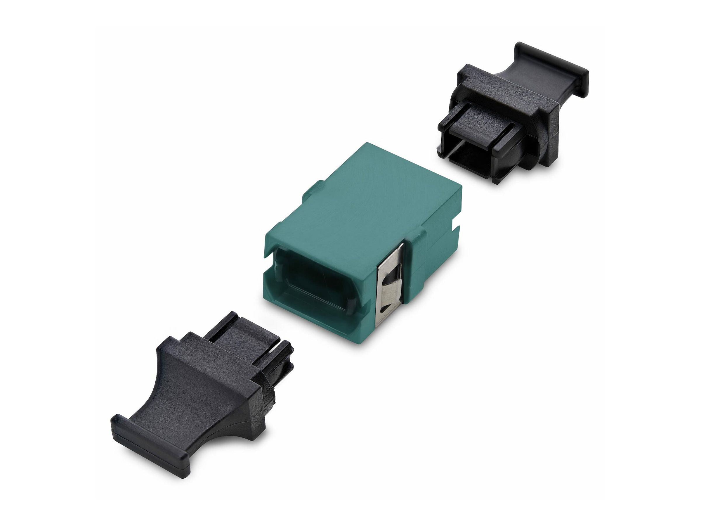StarTech.com Acoplador de Fibra �ptica MPO/MTP OM3/OM4 Multimodo - para Cableado Recto - Key Up Key Down - Acoplador de Fibra MPO/MTP-PC para Panel de Parcheo - Aqua