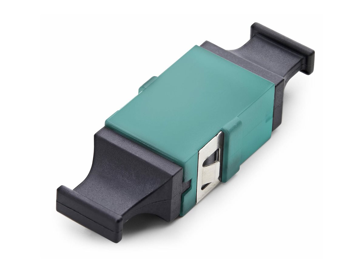 StarTech.com Acoplador de Fibra �ptica MPO/MTP OM3/OM4 Multimodo - para Cableado Recto - Key Up Key Down - Acoplador de Fibra MPO/MTP-PC para Panel de Parcheo - Aqua
