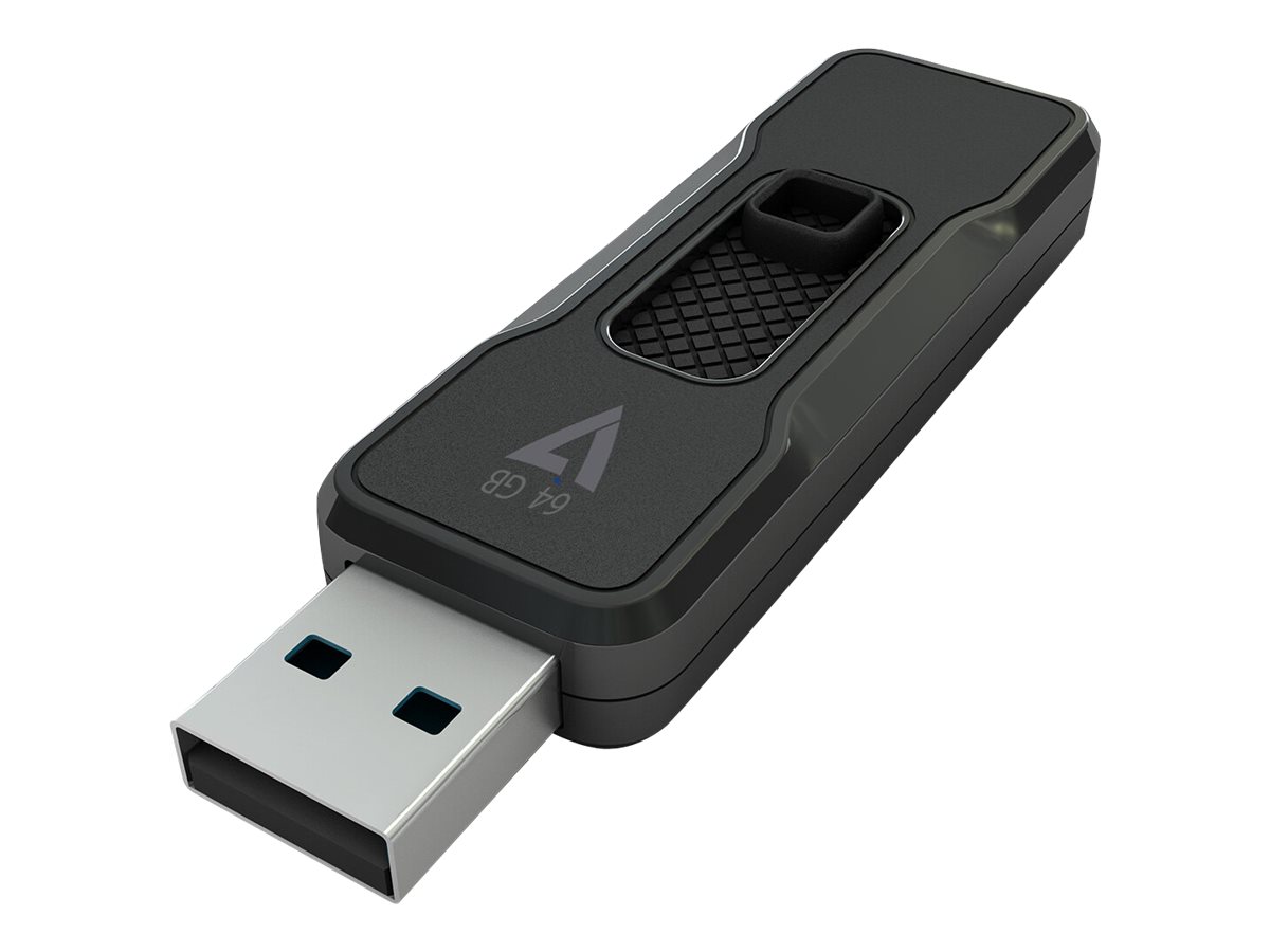 V7 Unit flash USB 2.0 da 64 GB - con connettore USB retrattile